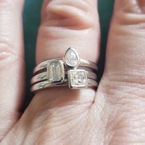 Moissanite 3 Ring Set